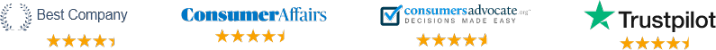 American Standard, rated 4 Stars plus in Best Company, Consumer Affairs, ConsumersAdvocate.org, and Trustpilot.